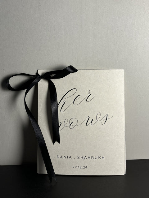 Personalized Her Vows Card